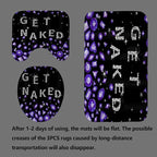 4PCS Luxury Purple Diamond Shower Curtain Set, Bling Rhinestone Gem Crystal Jewelry Teenage Girls Women Bathroom Decor, Waterproof Fabric Black Shower Curtain, Non-Slip Bath Mat Bathroom Rugs