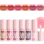 6 PCS Hydrating Lip Oil, Big Brush Head Lip Glaze Shiny Transparent Lip Glow Oil, Nourishing & Non-sticky Long Lasting Fresh Clear Smooth Lip Care Plumping Lip Oil (SET A)