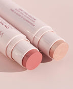 Wander Beauty On-the-Glow Blush and Illuminator - Bare/Nude Glow - 7-in-1 Hydrating Cream Blush & Highlighting Stick - Stick Blush for Cheeks, Lip, Face & Body - Highlighter Makeup & Blush - 0.4 oz