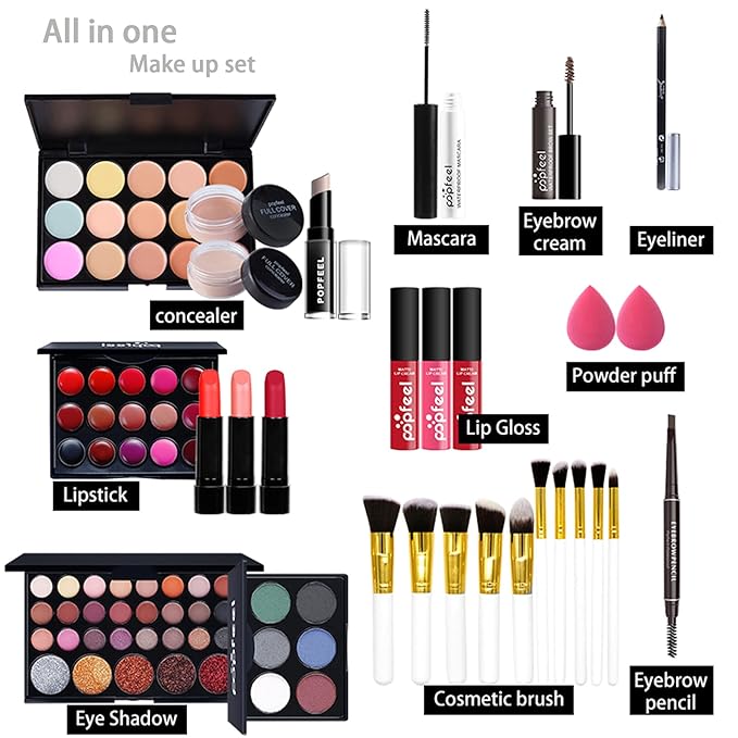 All-in-one Makeup Set for Beginners or Pros, Cosmetic-Gift