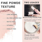 2PCS Loose Face Powder, Oil Control Minimizes Pores (01# Translucent) 8g