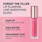 Women's Forget The Filler Lip Plumper Line Gloss, Juicy Watermelon, Pink, 0.11 Fl Oz (Pack of 1)
