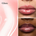 goop Beauty Hydra-Barrier Gel Gloss | Hydrating Lip Gloss to Moisturize & Plump Lips | Hyaluronic Acid & Vitamin E | Glaze - Palest Clear Pink | 0.13 oz