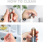 Facial Hair Remover for Women,Painless Hair Shaver Rechargeable with LED Light,Flawless Lady Face Electric Razor,The Great Female Mustache Removal (Sky Blue (with 1 Replacement Heads))