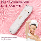 Bikini Trimmer for Women - 5 in 1 Electric Razors for Ladys Pubic Facial Nose Body Leg Hair Removal, Waterproof Electric Shaver for Women Private Area Sensitive Skin, Personal Hair Trimmer