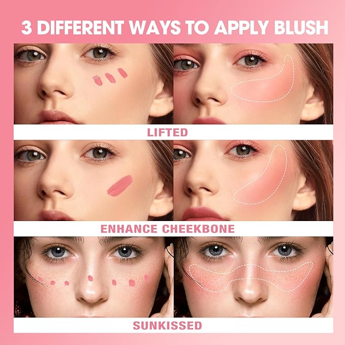 Jolilab Liquid Blush - High Pigment, Long - Lasting, Buildable Color for a Natural Glow（03#）
