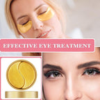 Under Eye Patches for Puffy Eyes & Dark Circles Treatments- 30 Pairs - Moisturizing Eye Mask for Reducing Fine Line,Hydrating Under Eye Pads,Improve Smooth Wrinkles and Under Eye Bags(Gold)