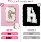 Initial letter patch makeup bag,