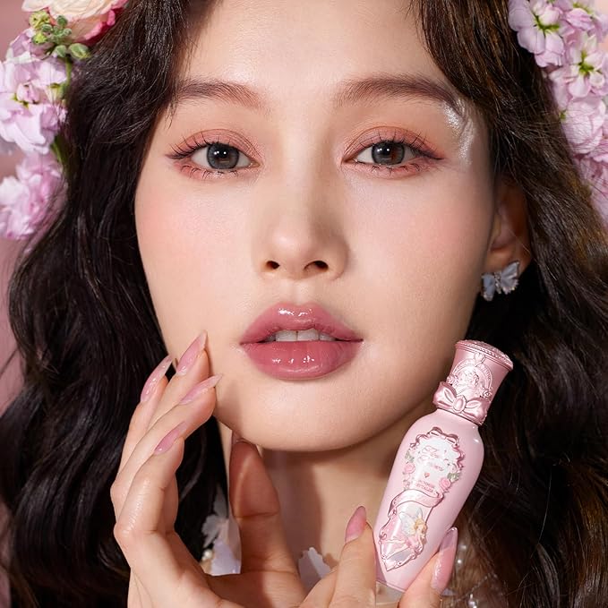 Flower Knows Midsummer Fairytales Lip Gloss-Glowy Moisturizing Coating Lip Lacquer-Hydrating Tinted Lip Oil for Girls&Women-Vegan & Cruelty Free-0.17Fl Oz(G06 Bluebell)