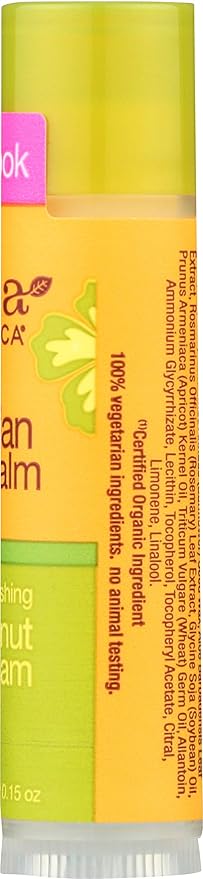 Alba Botanica Hawaiian Coconut Cream Lip Balm, 0.15 oz