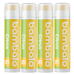 4-Pack Citrus SPF 15 Lip Balm - Organic Ingredients, Broad Spectrum UVA/UVB Protection - Hydrating & Moisturizing, USA Made