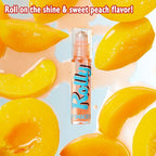 Lip Smacker Rolly Lip Gloss, Classic Roller-Ball Design for a Cooling Sensation, Hydrating & Moisturizing Shine - Peach