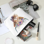 Western cosmetic bag highland cow