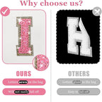 Initial letter patch makeup bag,