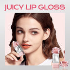 Mistine Lip Gloss Lip Oil Lip Plumber Non-sticky Tinted Lip Gloss for Women Infused with 1% Peptide Finish Lip Tint Hydrating Lip Stain Lightweight Feeling J01 Until Sunset Limited Edition 0.1 fl oz