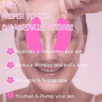 CCbeauty Reusable Under Eye Patches + Eye Cream Applicator Value Set | 100% Silicone Eye Gel Pads | Boost Hydration | Minimize Fine Lines + Wrinkles + Dark Circles | Storage Tin Included | Mango