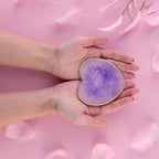 Sibba Resin Nail Art Palette Nail Mixing Palette Polish Color Mixing Plate Golden Edge Nail Holder Display Board Heart Shape Cosmetic Mixing Tools (Purple)