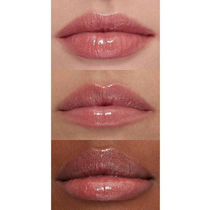 e.l.f. Lip Plumping Gloss, High-Shine Sheer Color, Hydrates & Creates Fuller Lips With Vitamin E, Vegan & Cruelty-Free, Mauve Lady, 0.1 Fl Oz