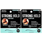 Ardell Strong Hold Lash Glue, Black - Professional Waterproof Lash Adhesive for Strip Lashes with Precision Brush, Fast-Drying 24-Hour Lift-Proof Formula, 2-Pack