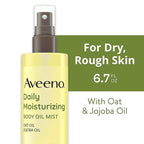 Aveeno Daily Moisturizing Body Oil, Body Mist for Dry Skin with Oat Oil and Jojoba Oil, Nourishing Body Spray with a Hypoallergenic Formula, 6.7 FL OZ