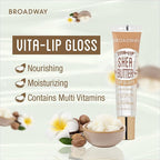 Ruby Kisses Broadway Vita-Lip Clear Lip Gloss (7 Pack) Ultra-Hydrating & Soothing Formula with Vitamins, High-Shine Non-Sticky Finish Lip Balm with Honey, Argan Oil, Shea, Mango Butter, Cherry, Peach