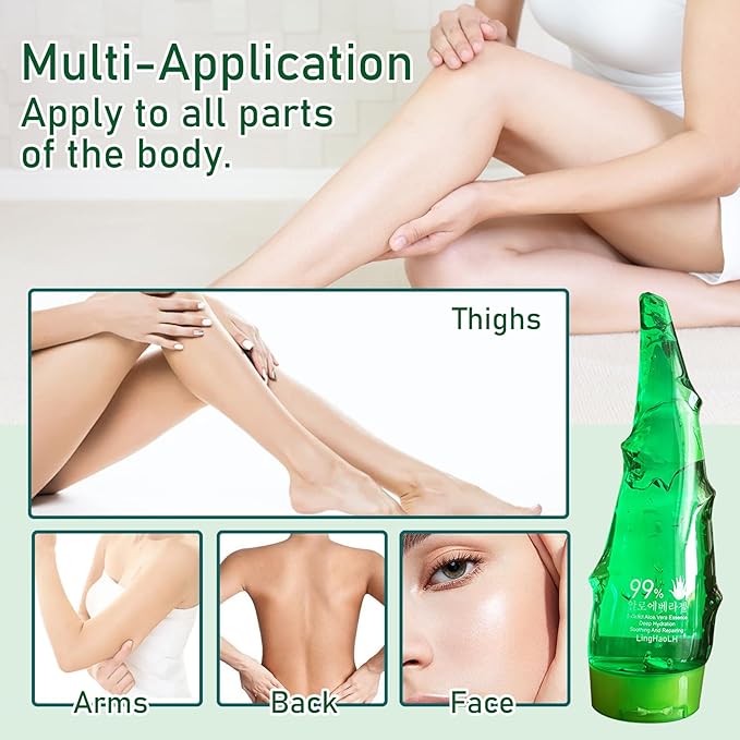 Aloe Vera Gel for Face & Body,Hydrating Travel Size Pure Aloe Vera Gel Face Moisturizer for All Skin Type,No-sticky Long Lasting Refreshing Moisturizing Fast Absorbing Aloe Cream Gel