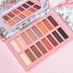 Vegan Eyeshadow Palette ONLYBETTER High Pigmented Brown Eyeshadow Palette Easy to Blend Color Fusion 16 Shades Metallic and Shimmer Nude Eyeshadow Palette Long Lasting Sweatproof and Waterproof