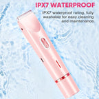 Bikini Trimmer for Women, Electric Razor & Shaver with Dual Ceramic Blades, Painless Hair Removal for Face, Body & Intimate Areas, 90min Cordless Runtime, Waterproof Travel Grooming Kit