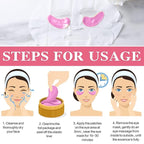 30 Pairs Under Eye Mask,Moisturising Under Eye Patches for Women,Crystal Collagen Eye Gel Pads for Reducing Fine Lines,Puffy Eyes and Dark Circles Under Eye Bags Treatments(Pink)