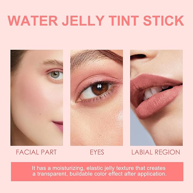 4 PCS Multi-Use Jelly Tint blush Stick, Cooling Cooling