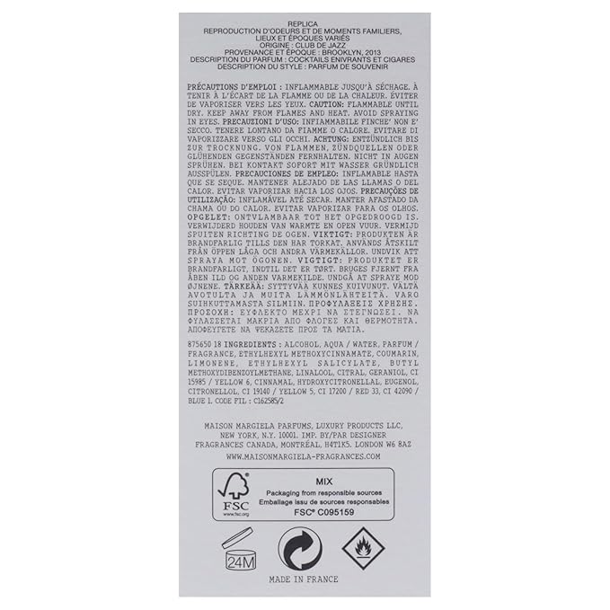 Maison Margiela Replica Jazz Club Eau De Toilette Spray, 3.4 Ounce (Unisex)