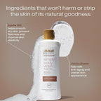 RAW SUGAR Simply Body Wash - Santal + Caffeine (25 Fl Oz, Pack of 1) Moisturizing & Soothing Bath & Shower Gel, Formulated without Sulfates & Parabens, Vegan