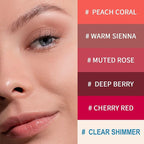 3PCS Lip Tint Hydrating, Lip Balm Hydrating, Tinted Lip Balm Moisturizing, Non-Sticky And Long-Lasting, Moisturizing,Sheer Strength Hydrating Lip Tint