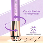 Portable Facial Hair Remover for Women – Painless, Fast & Precise Flawless Electric Razor & Epilator for Face, Lips, Chin Hair Removal – 18K Gold-Plated, 360° LED Light