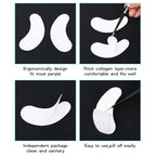 Under Eye Gel Pads Eyelash Extension Pads Lint Free DIY False Eyelash Lash Extension Makeup Eye Gel Patches Pack (50)