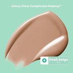 Almay Clear Complexion Acne Foundation Makeup with Salicylic Acid - Lightweight, Medium Coverage, Hypoallergenic, Fragrance-Free, for Sensitive Skin, 500 Fresh Beige, 1 fl oz.
