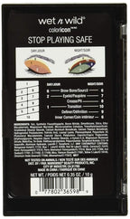 wet n wild Color Icon 10-Pan Eyeshadow Makeup Palette, Long Lasting, Shimmer, Metallic, Glittery, Matte, Rich Smooth Pigment, Cruelty Free - Stop Playing Safe