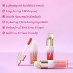 UCANBE 3PCS Liquid Blush Set – Dewy Cream Blush Makeup for Cheeks – Lightweight Long Lasting Blendable Buildable Formula for Natural Flush（Berry Smooch, Bronze Rose, Peach Pink）