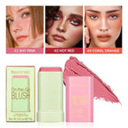 MEICOLY Multi Use Makeup Blush Stick,On-the-Go 2-in-1 Lip Cheek Cream Blush Stick,Waterproof Solid Face Blush Makeup Cheek Tint,Natural Matte Blush Stick for Cheeks,Tinted Moisture Stick,01 Shy Pink