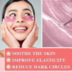 30 Pairs 24K Pink Under Eye Patches,Crystal Collagen Under Eye Mask,Puffy Eyes and Dark Circles Treatments,Moisturising&Hydrating Under Eye Patch Pads for Reducing Fine Lines Eye Bags(Pink)