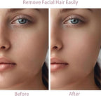 Women Facial Hair Removal Device Battery Operated with 2 Replacement Heads, Ladies Face Shaver for Peach Fuzz Upper Lip, Chin