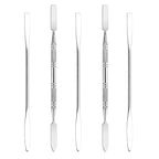 5Pcs Makeup Spatula tool metal Set Professional Beauty Stainless Steel Cosmetics Mixer Long Metal Spatula Depotting Mixing Tool (#1+#2)