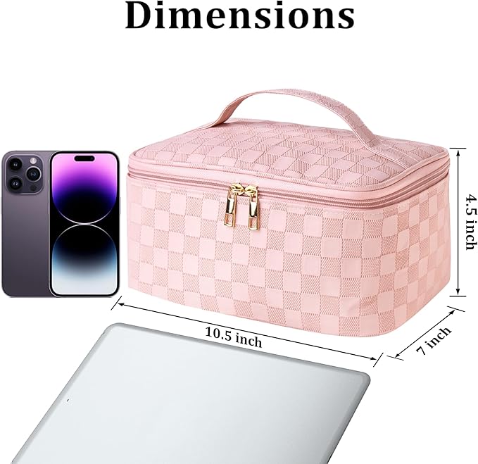 Large travel makeup bag makeup