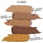 5 In 1 Multi-Use Correcting Concealer Palette,Waterproof Long Lasting Contour Palette,Professional Creamy Concealer Kit for Women,Easy to Create Full Coverage and Natural Finish.#3