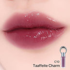 ENTROPY Makeup 2-in-1 Charm Shiny Glowy Lip & Cheek Gloss Tint Keychain, High Pigment Glossy Lip Color & Plumping Gloss, C10 Taaffeite Charm