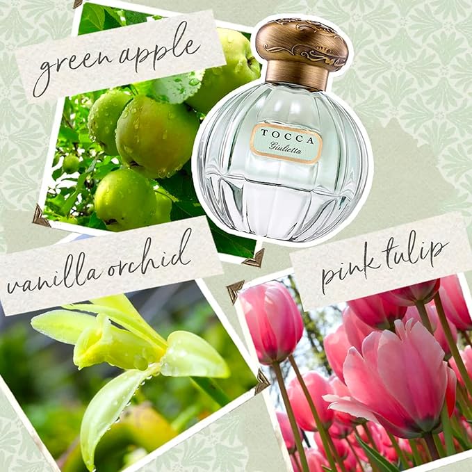 Tocca Eau de Parfum (50 ml) and Hand Cream (120 ml) in Giulietta - Fresh Floral, Pink Tulips, Green Apple, Vanilla Orchid