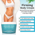 L’EUDINE Redugel Plus Skin Tightening Cream for Body, Firming Cream with Mint Oil, Field Horsetail, Marine Algae, Maca Extract, Skin Firming and Tightening Lotion – 8oz