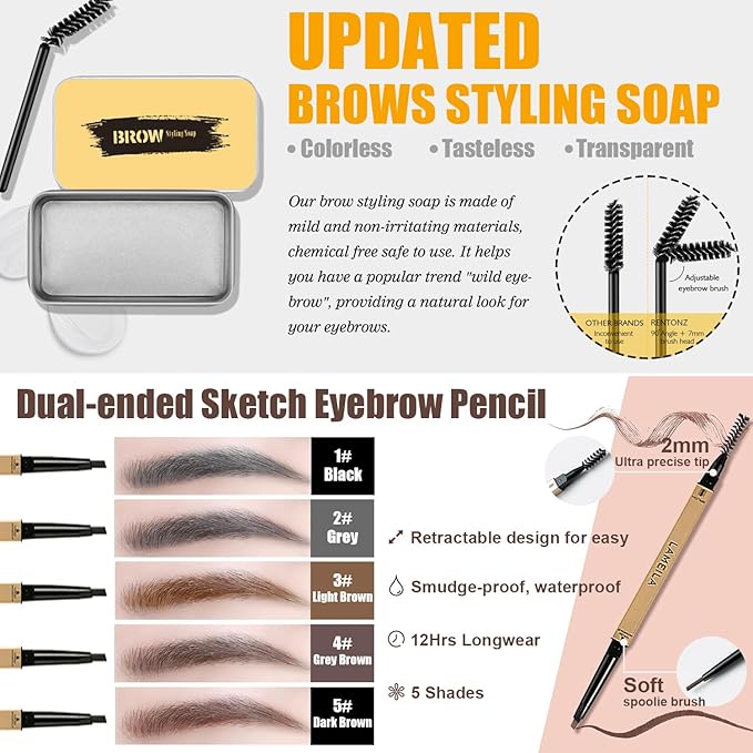 All in One Makeup Kit,Includes Naked Eyeshadow,CC Cream,Liquid Foundation,Lipstick Set,Mascara,Makeup Brush,Makeup Sponge,Eyebrow Pencil,Eyebrow Soap,Eyeliner Stamp, Primer,Contour Stick,Cosmetic Bag