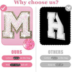 Initial letter patch makeup bag,