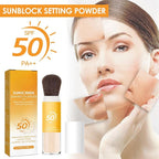 Mineral Sunscreen Setting Powder, SPF 50 Mineral Sunscreen Setting Powder for Face, Oil Control Natural Matte Finish, Mini Sunscreen Bulk Powder, Long-Lasting Lightweight Breathable